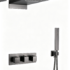 5.2 Concealed Thermostatic Shower System, Wall‑embedded Shower Set, Rain Head & Handheld For Villa & Hotel Project