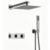 5.6 Concealed Thermostatic Shower System, Wall‑embedded Shower Set, Rain Head & Handheld For Villa & Hotel Project
