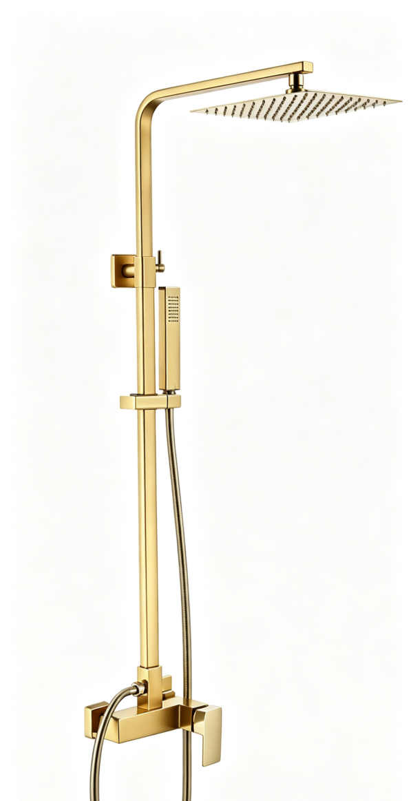 5.7 Concealed Thermostatic Shower System, Wall‑embedded Shower Set, Rain Head & Handheld For Villa & Hotel Project