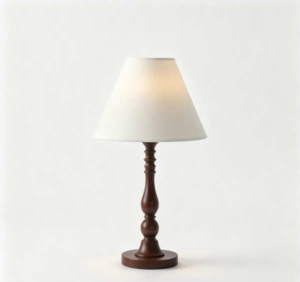 1.5 Wood‑style table & floor lamp