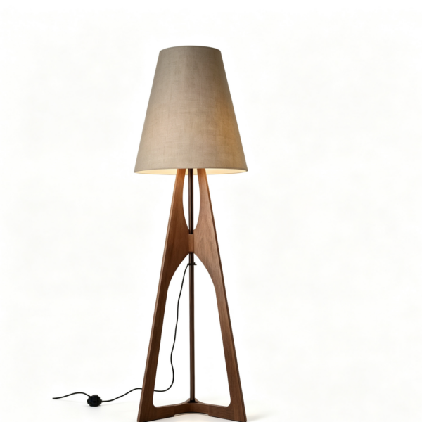 1.7 Wood‑style table & floor lamp