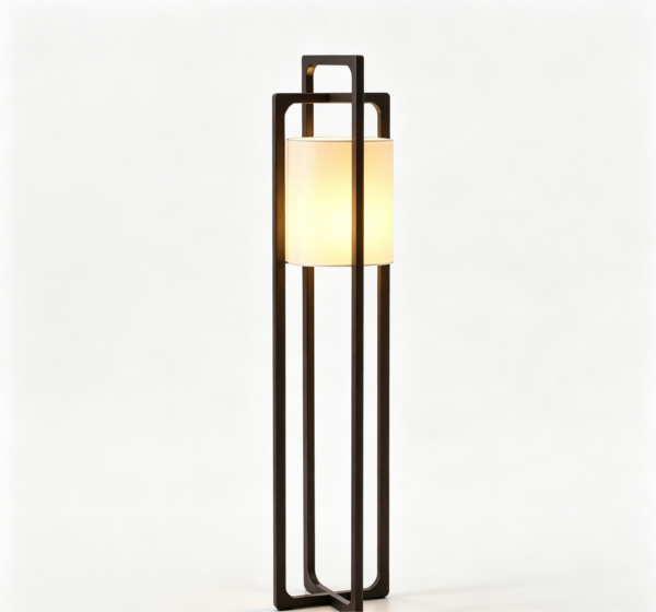 1.8 Wood‑style table & floor lamp