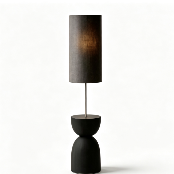 1.9 Wood‑style table & floor lamp
